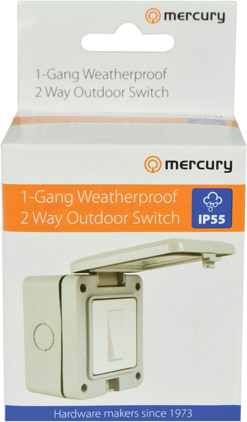 Mercury | Weatherproof Outdoor 2 Way Single Switch