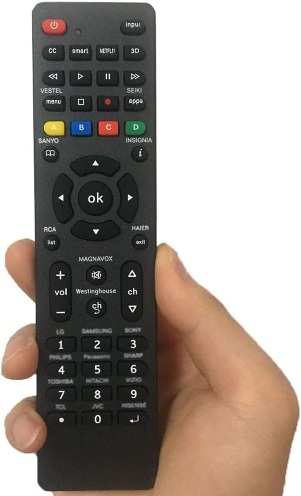Universal TV Remote Control INCL Batteries - universal remote control for tv Samsung, Vizio, Sony, Panasonic, Smart TV, HAIER, Toshiba, Philips, TCL tv remote control universal