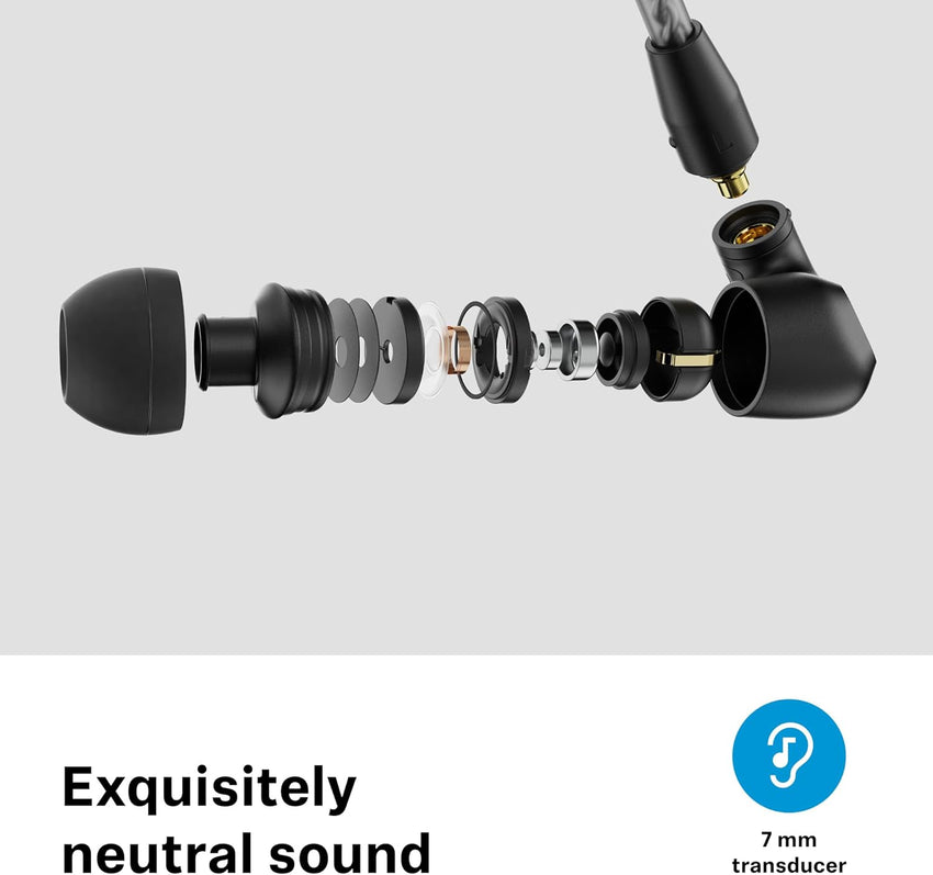 Sennheiser IE 200 Wired Audiophile Stereo Earphones - Corded In-Ear Buds with High Fidelity Superior Clear Sound, True-to-Life Voicing and an Impactful Bass - Black