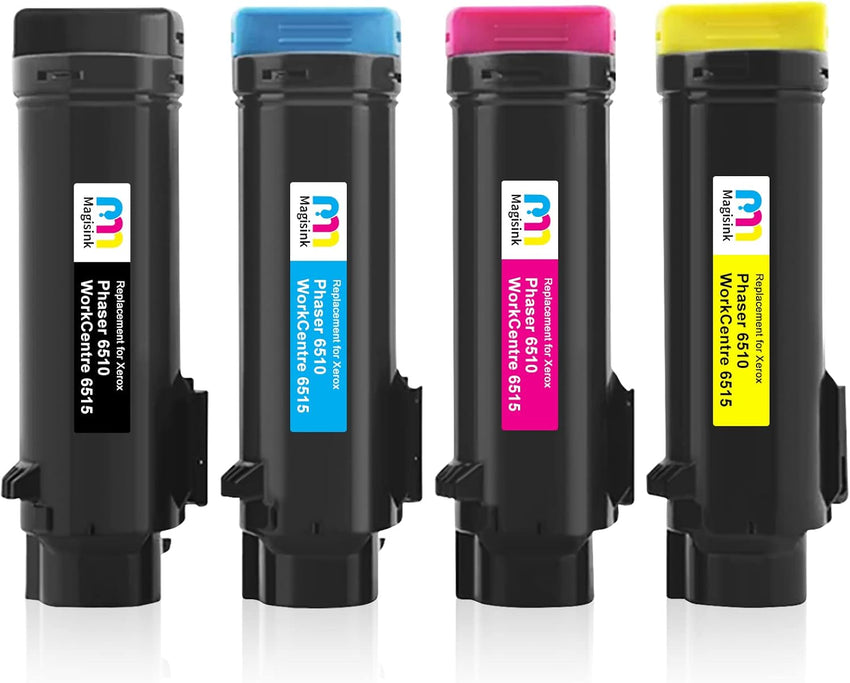 Compatible Toner Cartridge 6510 6515 for Xerox Phaser 6510 6510DN 6510DNI 6510DNM 6510N WorkCentre 6515 6515DN 6515DNI 6515DNW 6515DNM 6515N 6515NWï¼Black 5500 & CMY 4300 Pages,BCMY 4 packï¼