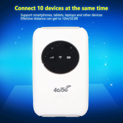 5G Router with SIM Slot Unlocked, 4G LTE Mobile WiFi Router Portable Travel Mi-Fi Hotspot 5G & 4G MiFi Device, Connection with Up to 10 Devices 300Mbps