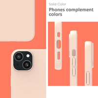 YATWIN Silicone Case for iPhone 13, Soft-Touch, Shockproof, DustProof, Antiskid Full Body Armour Phone Cover for Apple iPhone 13 - Light Pink