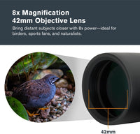 Celestron 71346 8 x 42 Outland X Binocular, Black