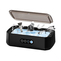 Ultrasonic Jewellery Cleaner 50kHz 650ml Stainless Tank 3 Modes Digital Timer â Silver