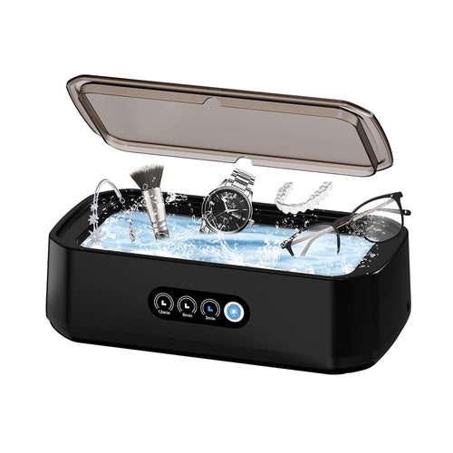 Ultrasonic Jewellery Cleaner 50kHz 650ml Stainless Tank 3 Modes Digital Timer â Silver