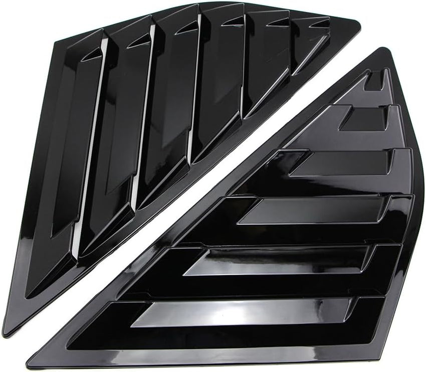 Rear Side Window Louvers Racing-Style ABS Quarter Panel Air Vents â Glossy Black Ford Focus MK3 (2012â2018)