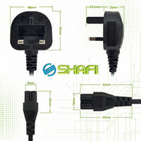 SHAFI(R) 5M Figure 8 Power Lead - 2-Pin IEC-C7 Universal 3-Pin UK Plug Power Cable - AC Mains Power Cord Compatible PS5 Power Cable UK Xbox Series X Soundbar LG Sony Samsung TV and Speakers - 5 Meter