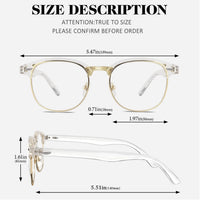 GQUEEN Fake Glasses Vintage Retro Half Frame Clear Lens Eyeglasses â Unisex
