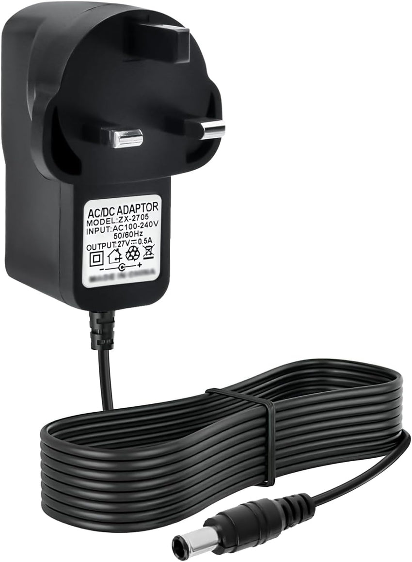 27V 500mA Charger for Gtech AirRAM MK2 Cordless Vacuum Cleaner, Power Supply Adapter for Gtech AirRAM K9 AFT001 AR01 AR02 AR30, ATF27 ATF29 ATF40 ATF41 DM001, 2m Cable