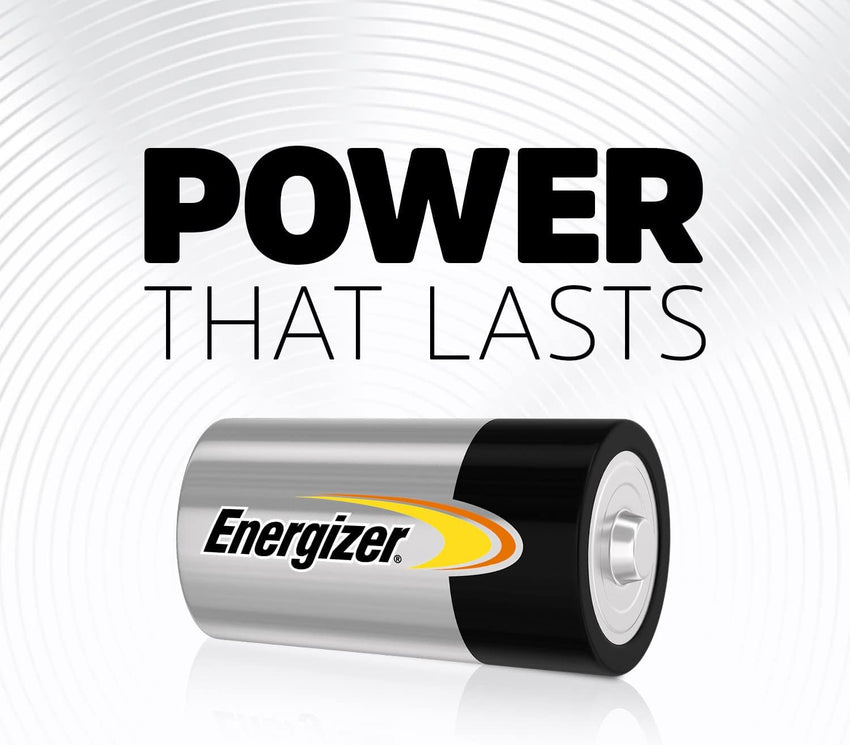 Energizer Alkaline Power - C Batteries (8 Pack) - 1.5V Battery - Long Lasting Power - Toys, Radios, Torches - 100% Recyclable Plastic Free Packaging - 7 Year Shelf Life [Amazon Exclusive]