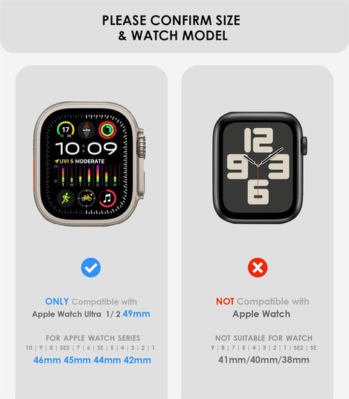 Aulumu A11 Mag Buckle Slim Band Designed for Apple Watch | Memory Quick Release | Velvet Nylon Braid | Stainless Steel Magnetic Clasp-Silver Black