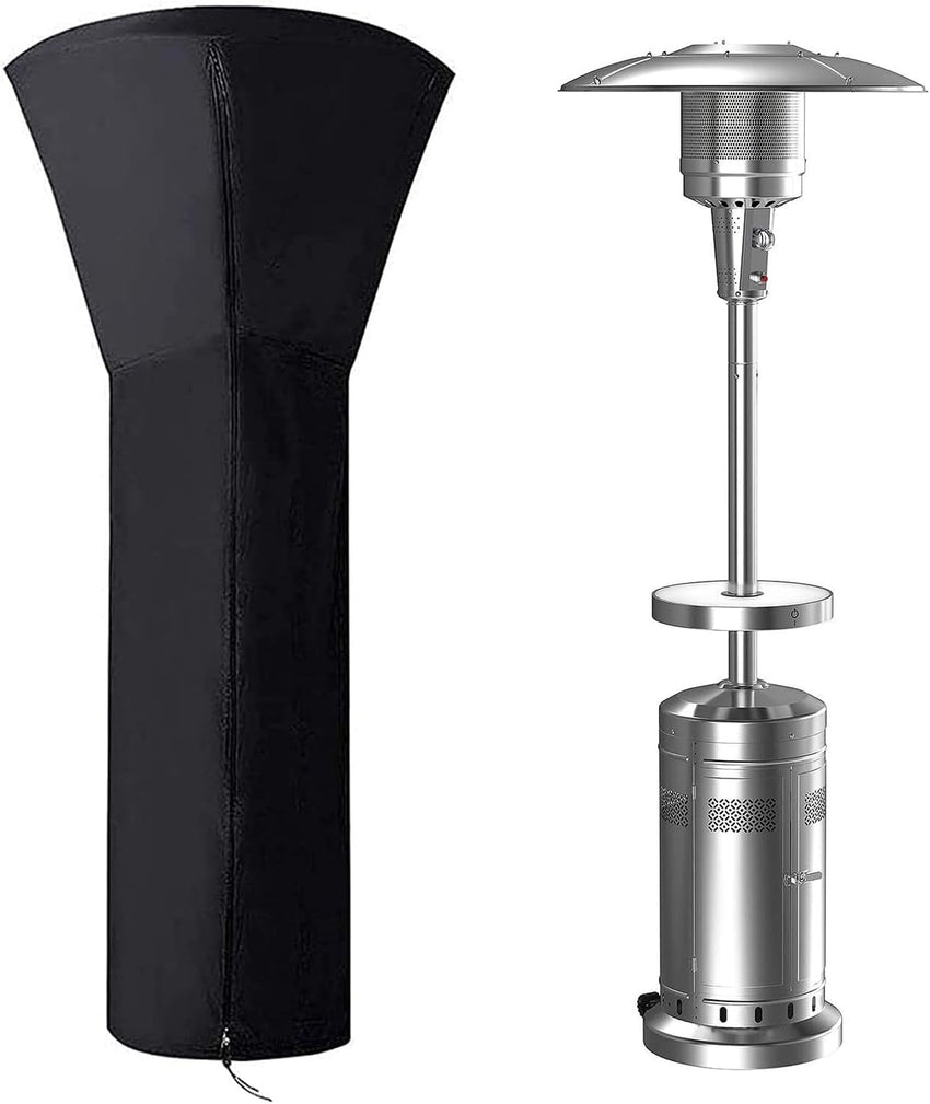 ANSTROUT 420D Patio Heater Cover, Waterproof with Zipper, Outdoor Propane Heater Cover for Any Season, Large Size: 89âH x 33âDx19âB (Black)