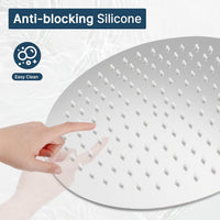 12inch Large Rainfall Shower Head, Fixed Shower Head, Round 304 Stainless Steel Ultra Thin Bathroom Shower Head (12inch)