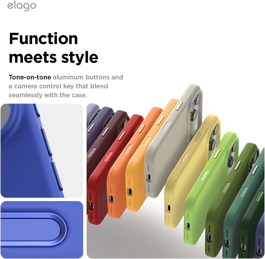 elago Magnetic Silicone Case Compatible with iPhone 17 Pro Case 6.3â - Compatible with MagSafe, Premium Liquid Silicone Material, Protective Cover, Shockproof, Slim Phone (Cobalt Blue)