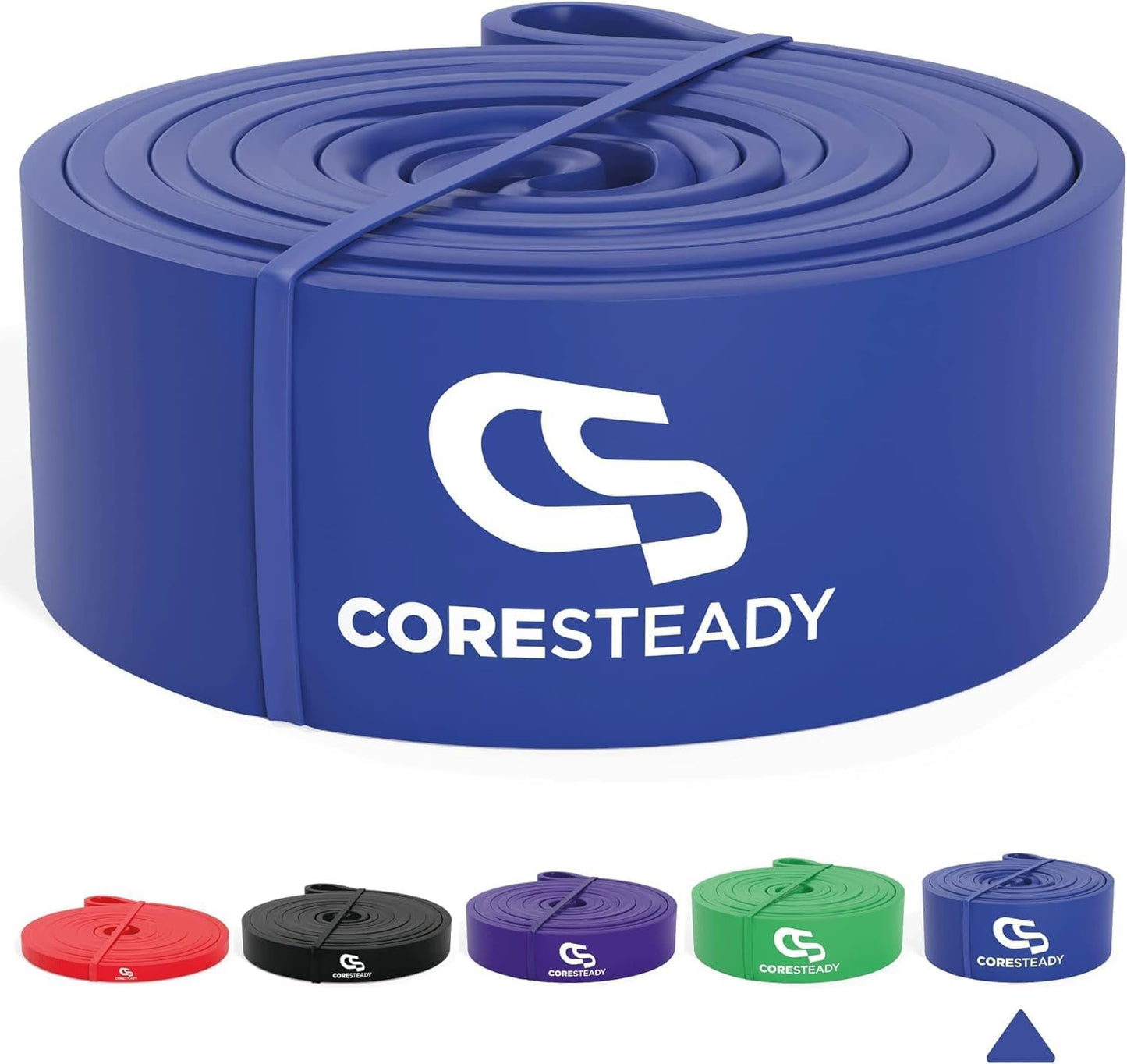 Coresteady Pull Up Bands & Resistance Bands - Rubber Heavy Duty Elastic Loop Band for Men & Women - Build Fit Power & Muscle - Training, Fitness Assist Pull Ups & Gym Exercise - Blue, 30-80kg