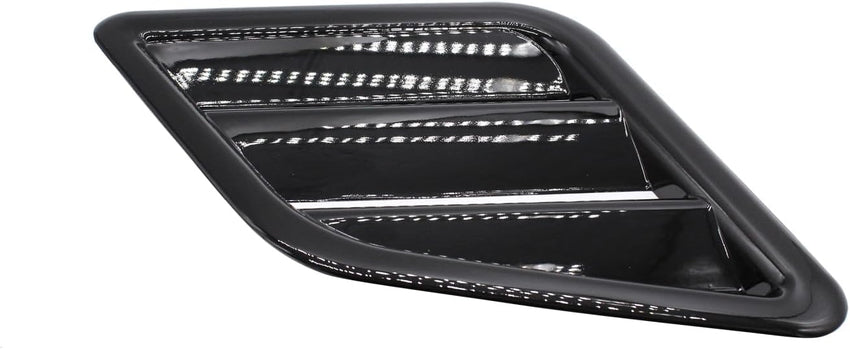 2 PCS/SET Bonnet Vent Cover Glossy ABS Black Hood Vent Cover Engine Air Flow Outlet Vent Cover Grille Replacement for Ford Focus Fiesta Vauxhall Corsa Jazz