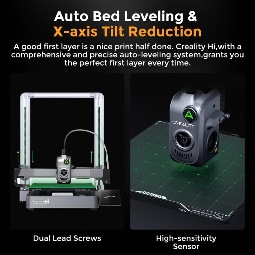 Creality 3D Printer Multi-Colour For parts, Auto-Leveling 95% Pre-Assembled 10.24x10.24x11.81in Hi(A)
