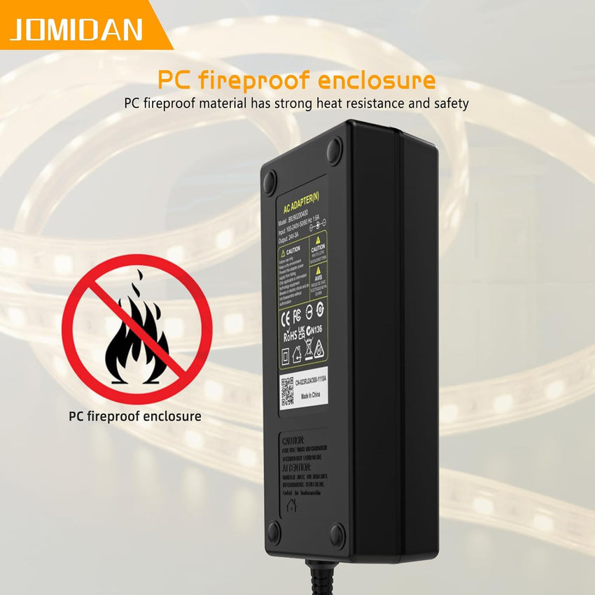 24V 3A 72W Power Supply for LED Strip Light, CCTV Camera Cisco Router, 3D Printer, LCD Monitors, Speaker Adapter Cable, UK plug, Wall Charger, and More Power Supply Cable Adapter5.5 * 2.5/2.1mm