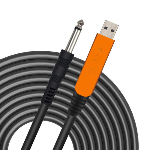 USB Guitar Cable for PC, Mac, Xbox, PS4 â 6.35mm Gold-Plated Mono Plug