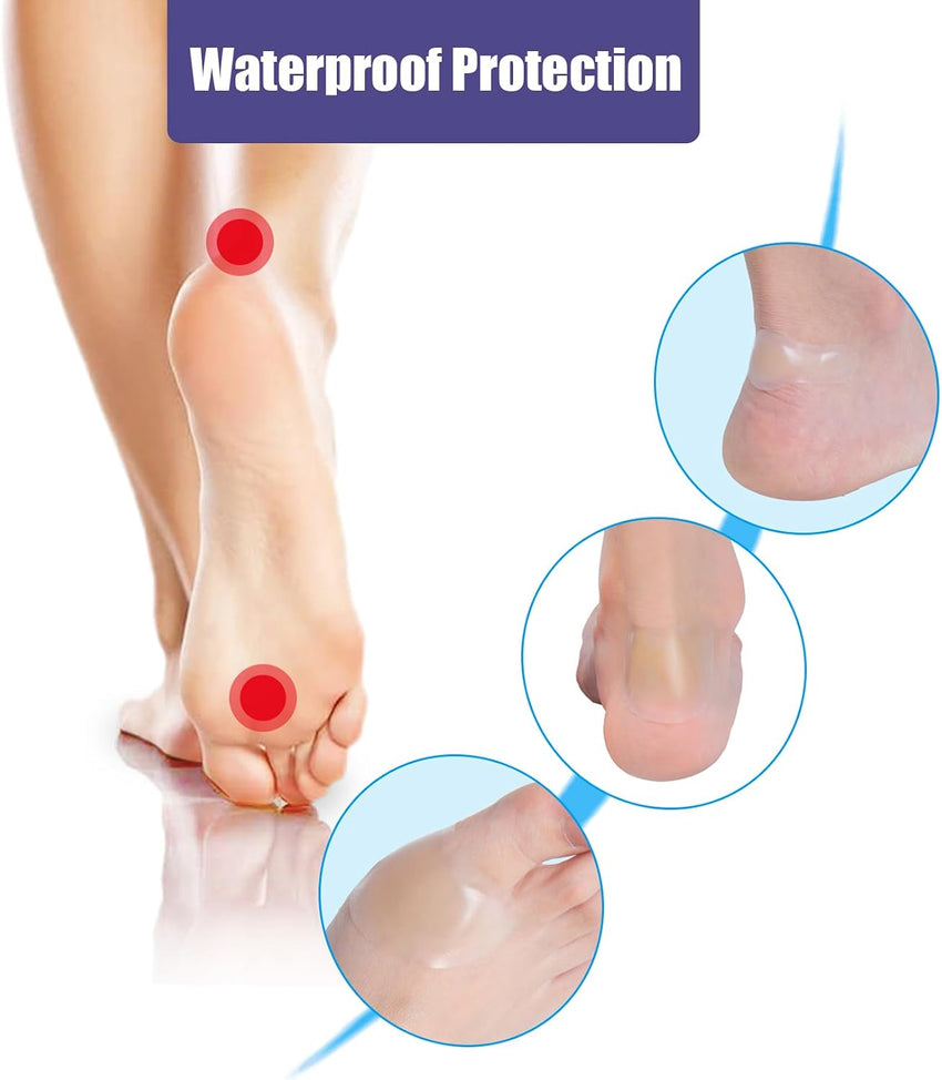 Hydrocolloid Blister Plaster Gel Dressing Invisible Heel Toe Pad 24Pcs