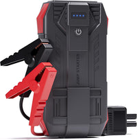 Povasee 4000A UltraSafe Jump Starter Power Pack, 12V Car Battery Booster Jump Starter Power Bank (up to 10L Petrol/8L Diesel), Jump Pack Car Starter with Jump Leads, Emergency LED and 2 USB Ports