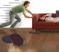Reusable Heavy Duty Furniture Movers 8 Pack for Carpet and Hard Floor â Brown Oval