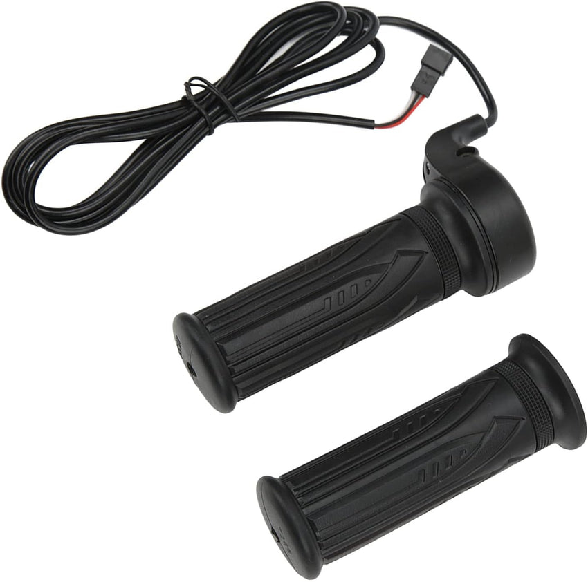 1 Pair Electric Bike Throttle 12V-72V 3 pin connection,20X Full Twist Skid Resistance Electric Bike Accelerator Grips with SM Plug