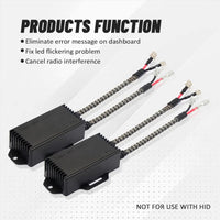 D-Lumina H1/H3 LED Load Resistive Connectors LED Bulbs Error Free Anti Flickering Resistor Decoder Adapter Warning Canceller Capacitors