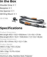 SMALLRIG RS 4 RS 3 RS 2 Weight-Reducing Shoulder Strap Compatible with Sling Handle for DJI, Gimbal Belt with QD Quick Release Buckles for DJI RS 4 Pro/RS 4/ RS 3 Pro/RS 3/ RS 2 Gimbal - 4118