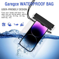 Clear Waterproof Pouch Bag, [4 Pack] Waterproof Bags Large Size Set, Waterproof Case Dry Bag for Beach/Swim/Boating/Kayaking/Hiking/Protect Phone/Camera/Cash/Document - Black