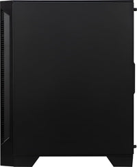 MSI Forge 120A Airflow mag cabinet with RGB window, Midi-Tower, ATX/Micro-ATX/Mini-ITX, USB 3.2, no source, 6 RGB fans installed, Black