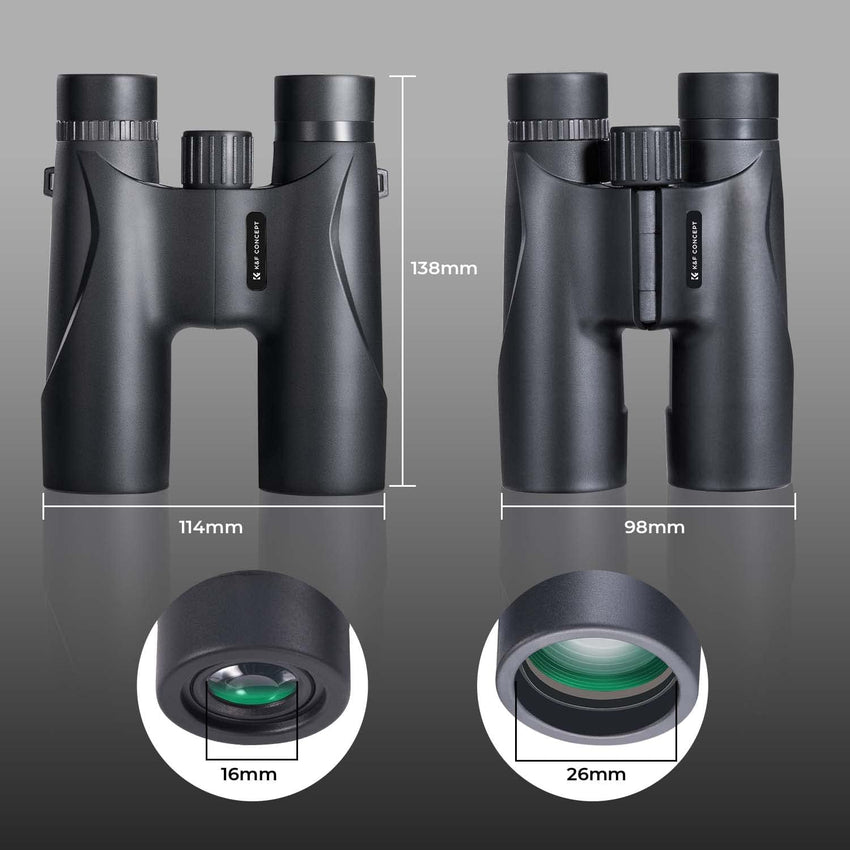 K&F CONCEPT12x32 Compact Binoculars for Kids and Adults, with BAK4 prism, FMC Lens, IP65 Waterproof & Neck Strap for Bird Watching Hunting Travel Camping Stargazing