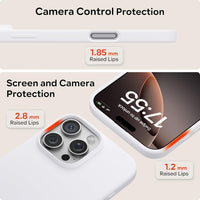ACRONIX Compatible with iPhone 16 Pro Max Case 6.9", Slim Liquid Silicone Cover, Lightweight Soft Touch Grip, Shockproof Thin Protective 16 Pro Max Phone Case-White