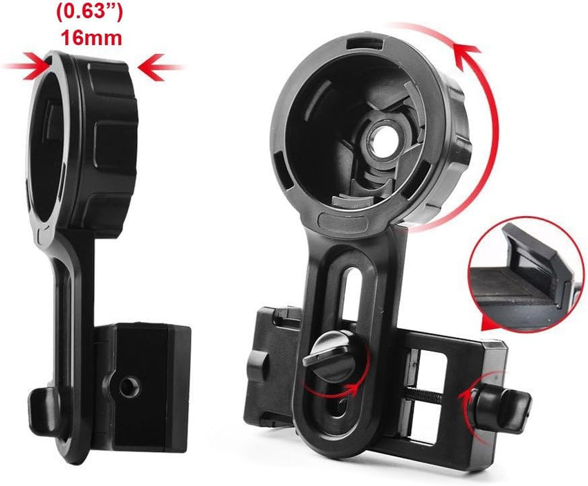 Gosky Telescope Phone Photo Adapter Universal Quick Aligned Cell Phone Digiscoping Adaptor Mount - Compatible with Binoculars Monocular Spotting Scope, Fit Almost All Brands of Smartphones