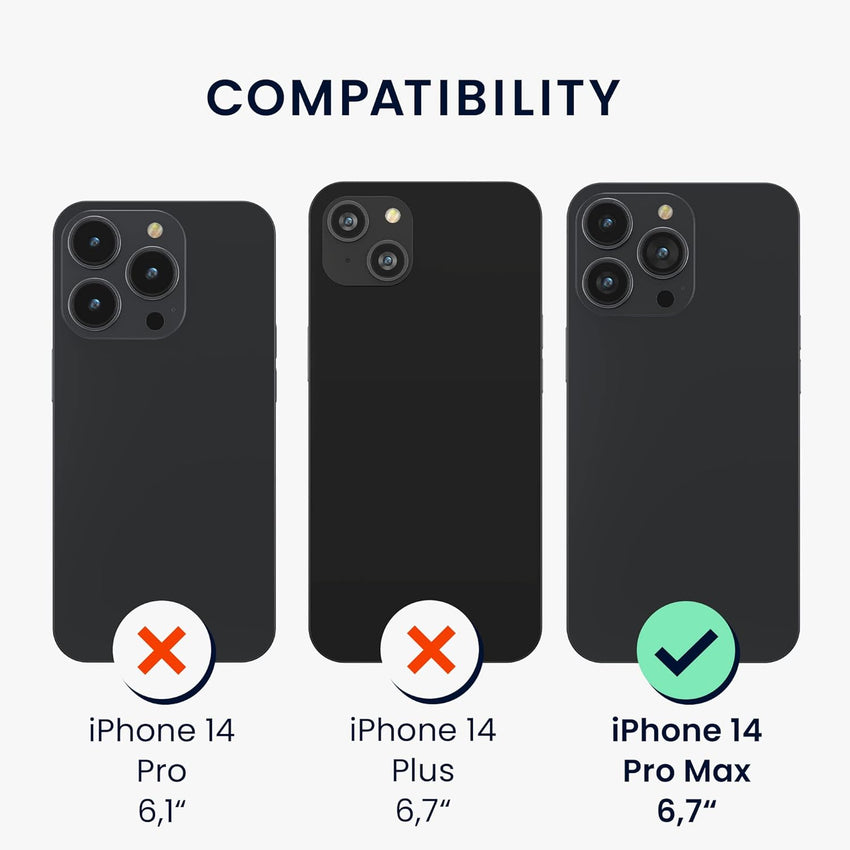 kwmobile Case for iPhone 14 Pro Max Case - Slim Soft TPU Silicone Cover - Works with Wireless Charging - Vivid Coral