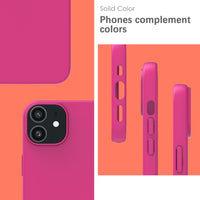 YATWIN Silicone Case for iPhone 11, Soft-Touch, Shockproof, DustProof, Antiskid Full Body Armour Phone Cover for Apple iPhone 11 - Magenta