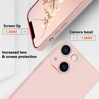 KPPIT for iPhone 13 Silicone Case 6.1 inch protective case,Ultra Slim Soft Gel Anti-Scratch,Microfiber Lining,Rubber Shockproof Case Cover for iPhone 13 Pink