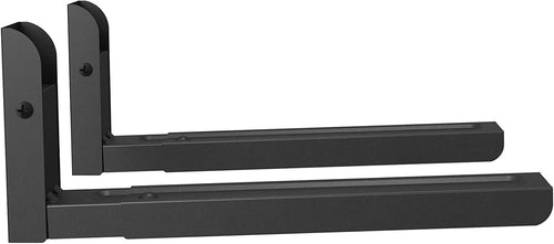 Part King Heavy Duty Black Universal Wall Mounting Shelf Bracket with Adjustable Arms 325-492mm