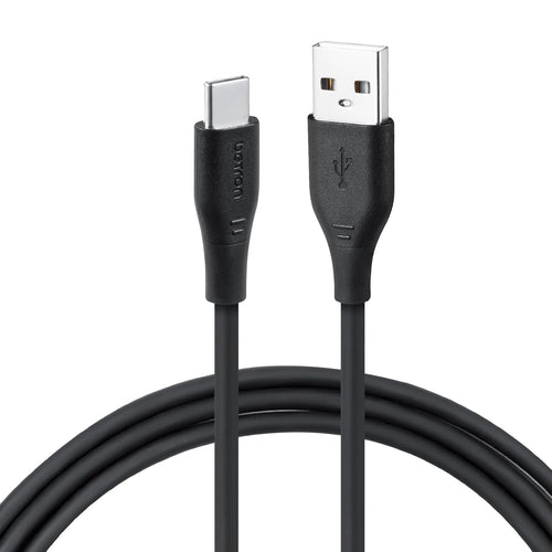 Betron USB C Charger Cable, 2 Metre, 3.1A, Fast, Compatible with iPhone, Samsung (Black)
