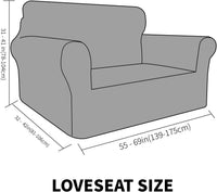 MAXIJIN Thick Velvet Sofa Covers 2 Seater Super Stretch Non Slip Loveseat Covers for Living Room Dogs Cat Pet Plush Love Seat Couch Slipcovers Elastic Furniture Protector (2 Seater, Navy Blue)