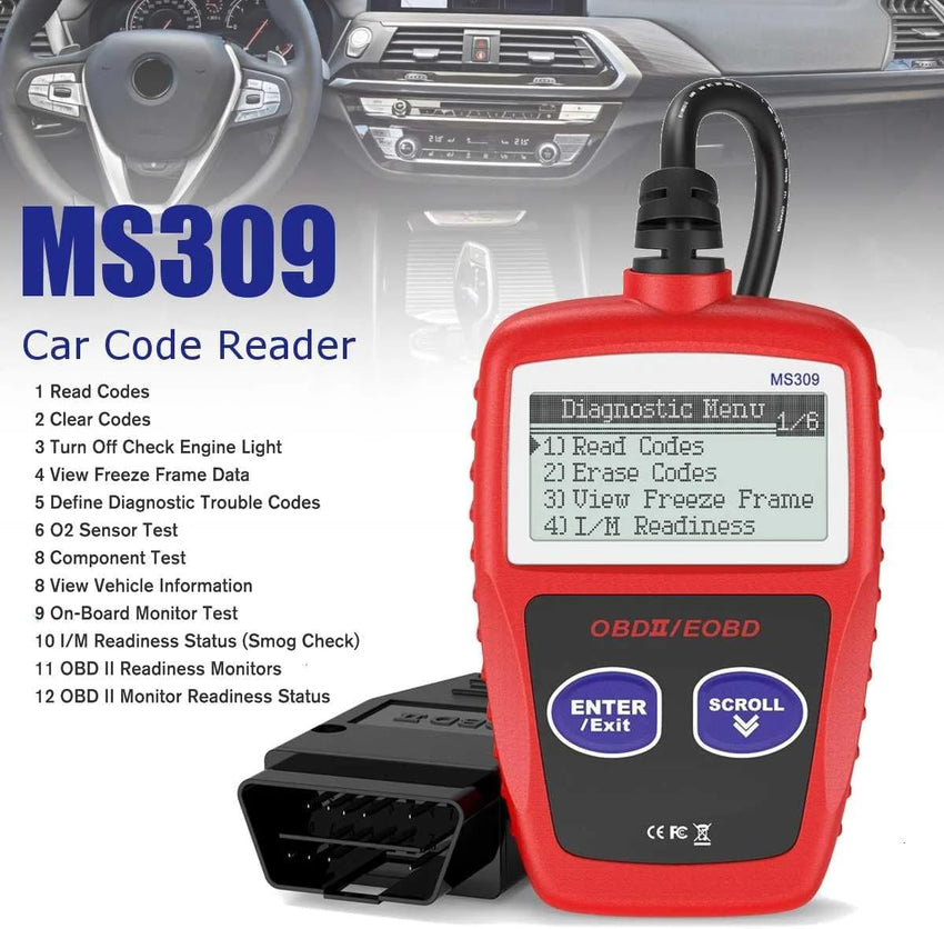 JDBrands Car OBD2 Code Reader | Engine Fault Code Reader | Diagnostic Scanning Tool | Glove Box Essentials