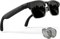 Smart Glasses 8MP Camera Open-Ear Speakers Bluetooth Voice Control Video Recording Real-Time Translation