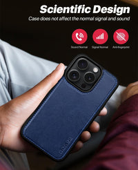 OCASE for iPhone 16 Pro Max Case, Detachable 2 in 1 PU Leather Wallet Case with RFID Blocking, Wireless Charging, Card Holders, Kickstand, Shockproof Removable Phone Cover, Blue