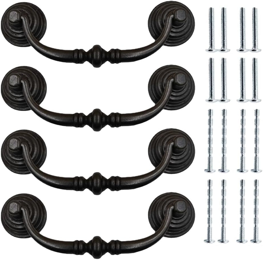 Kitchen Door Pull Handle Retro Design â Black