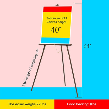 MEEDEN Easel Stand for Wedding Sign: Wood Tripod for Poster Board - Wooden Easel Standing for Display Welcome Picture