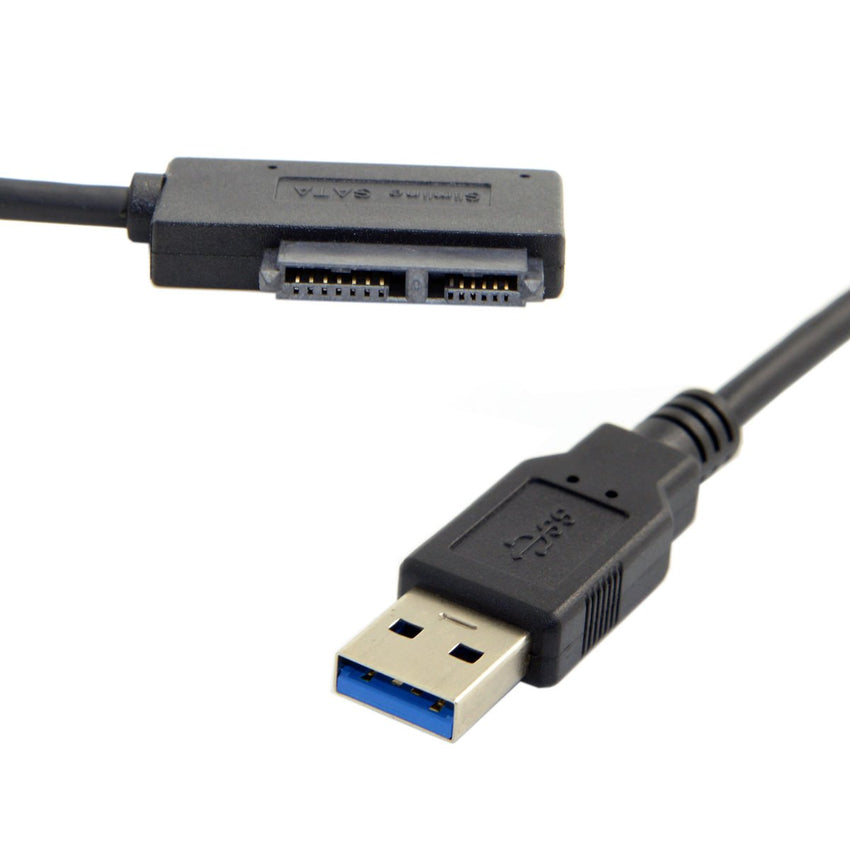 cablecc USB 3.0 to 7+6 13pin Slimline Sata Adapter Cable for Laptop Cd DVD ROM Optical Drive