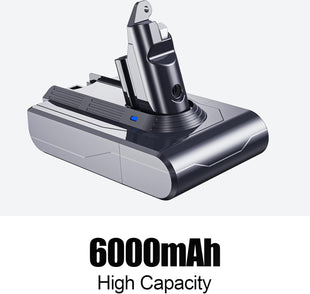 Battery for Dyson V6, 6000mAh Replacement Battery Compatible with V6 Animal Absolute DC58 DC59 DC61 DC62 DC72 DC74 SV03 SV04 SV05 SV06 SV07 SV09 Vacuum Cleaner