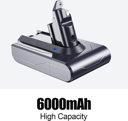 Battery for Dyson V6, 6000mAh Replacement Battery Compatible with V6 Animal Absolute DC58 DC59 DC61 DC62 DC72 DC74 SV03 SV04 SV05 SV06 SV07 SV09 Vacuum Cleaner