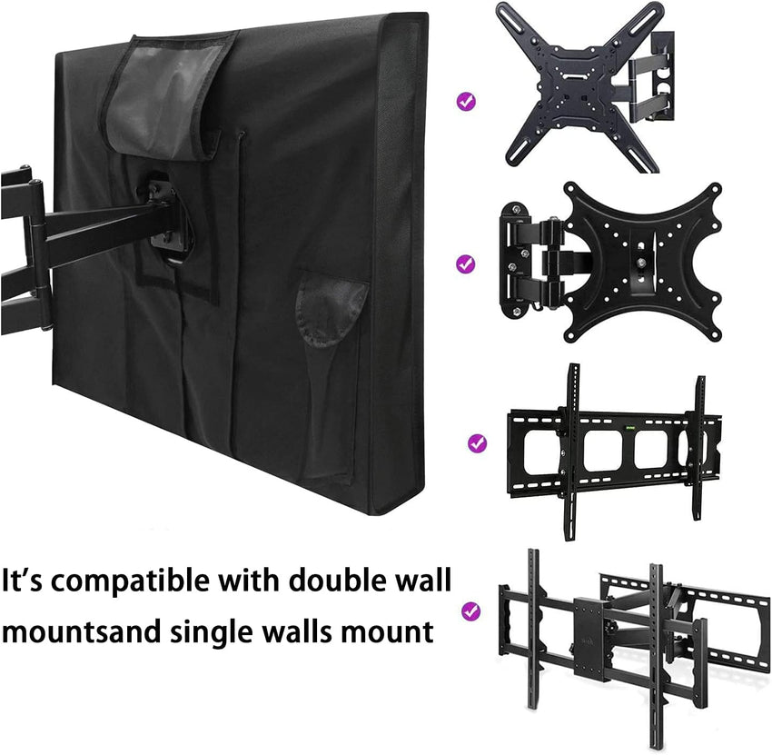 Outdoor TV Cover 600D Waterproof with Clear Front Screen â 22â24in