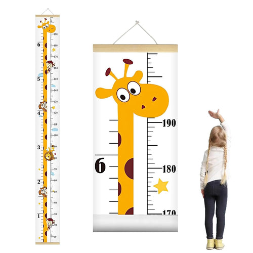 Kids Height Wall Chart Removable Canvas Ruler for Nursery â Giraffe